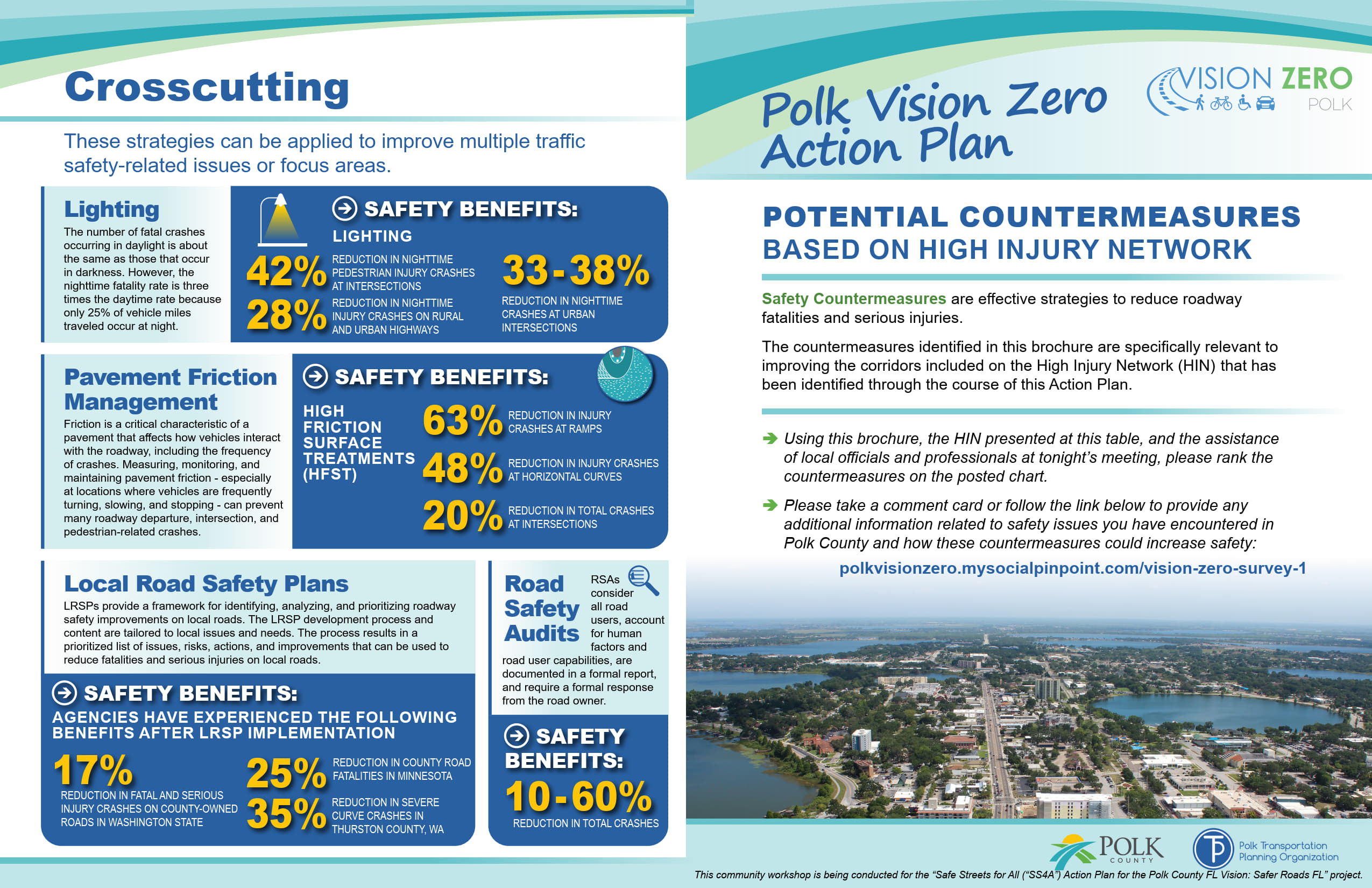 Page 1 of the Vision Zero Countermeasure brochure that describes each countermeasure